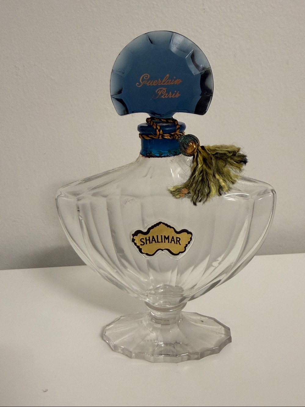 Guerlain‎ Paris Shalimar Glass Perfume Bottle Vintage - Empty